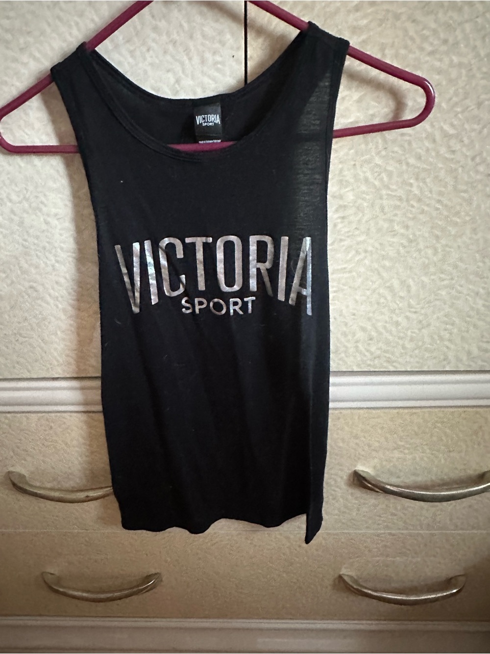 Victoria's Secret Black Tank with Metallic Logo